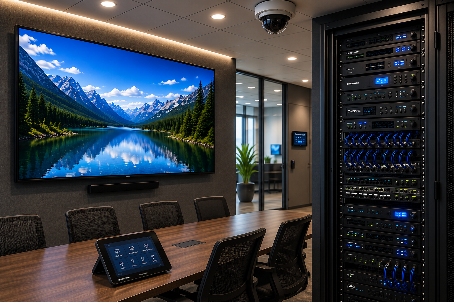 Modern server room data center